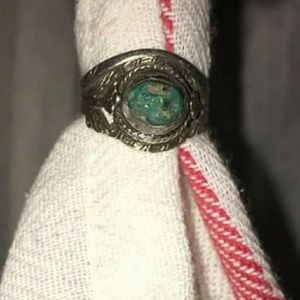 Sterling Silver and Turquoise Ring Set